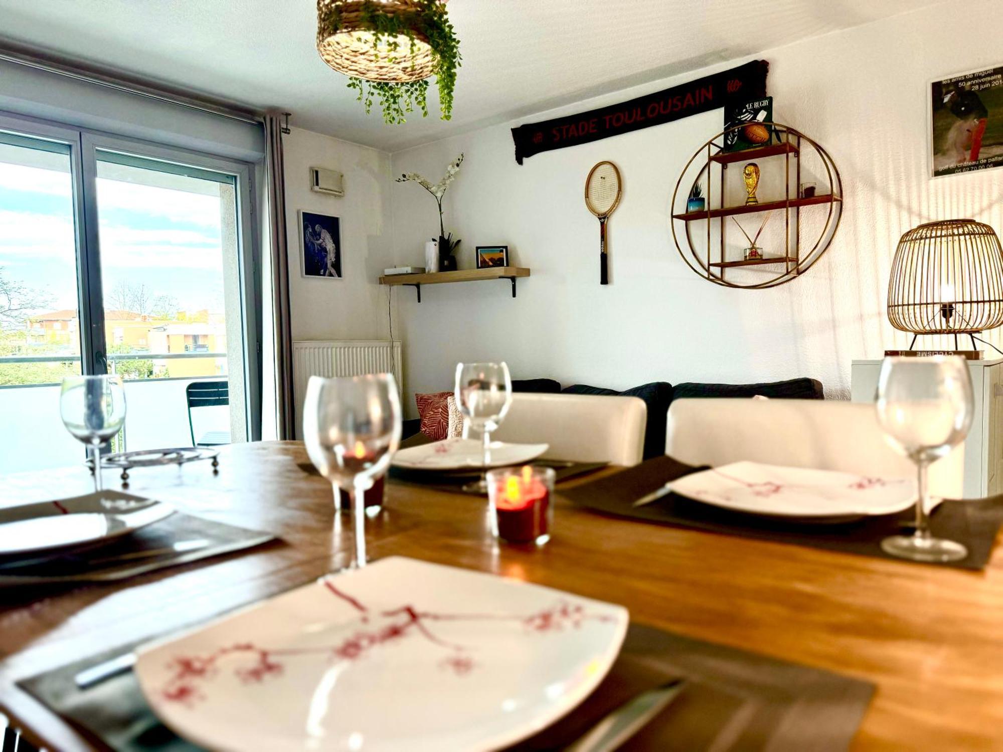 Bel Appartement T3 De 60M2 Avec Parking, Terrasse, Proche Du Metro Et Du Periph Toulouse Ngoại thất bức ảnh