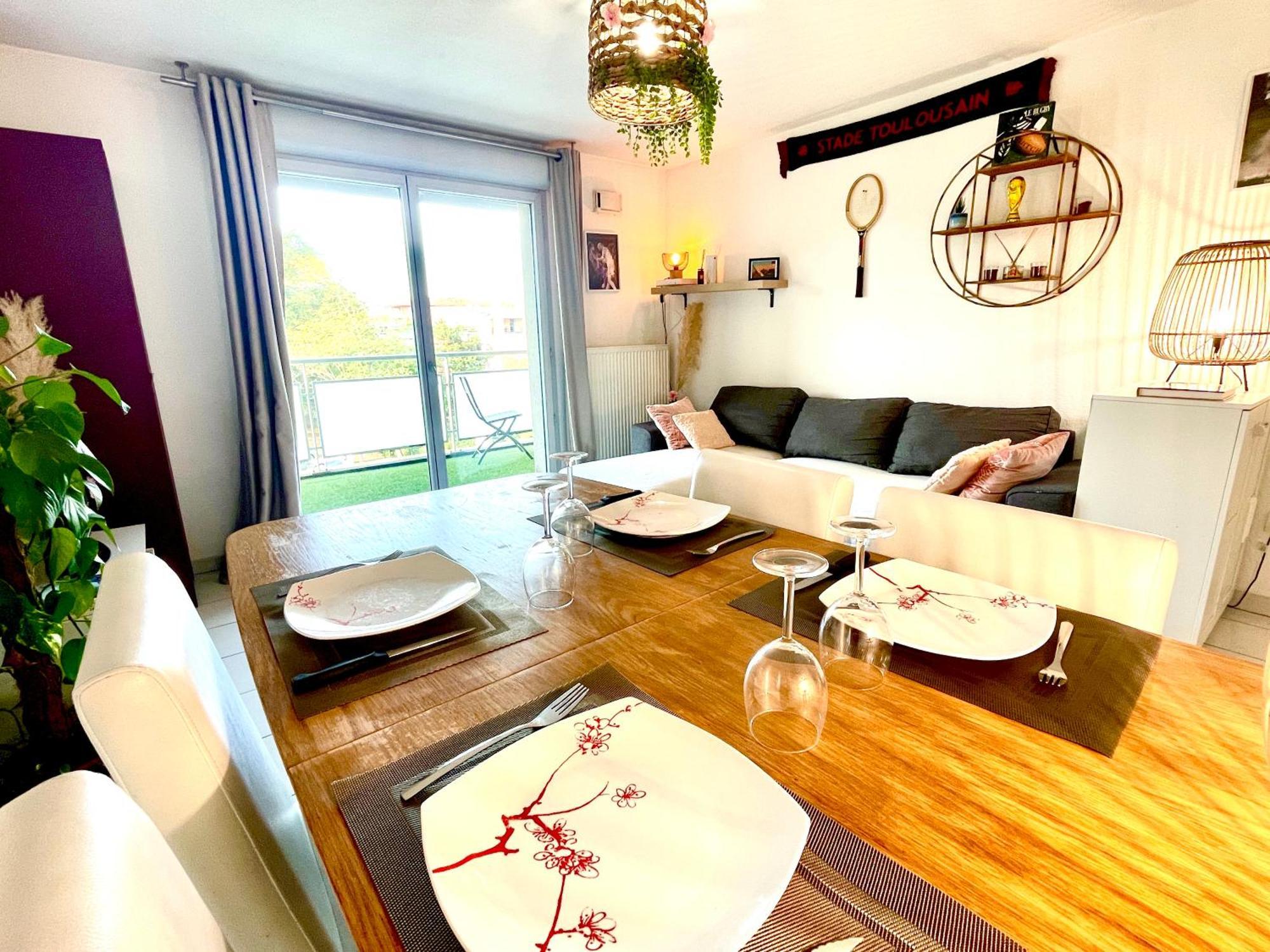 Bel Appartement T3 De 60M2 Avec Parking, Terrasse, Proche Du Metro Et Du Periph Toulouse Ngoại thất bức ảnh